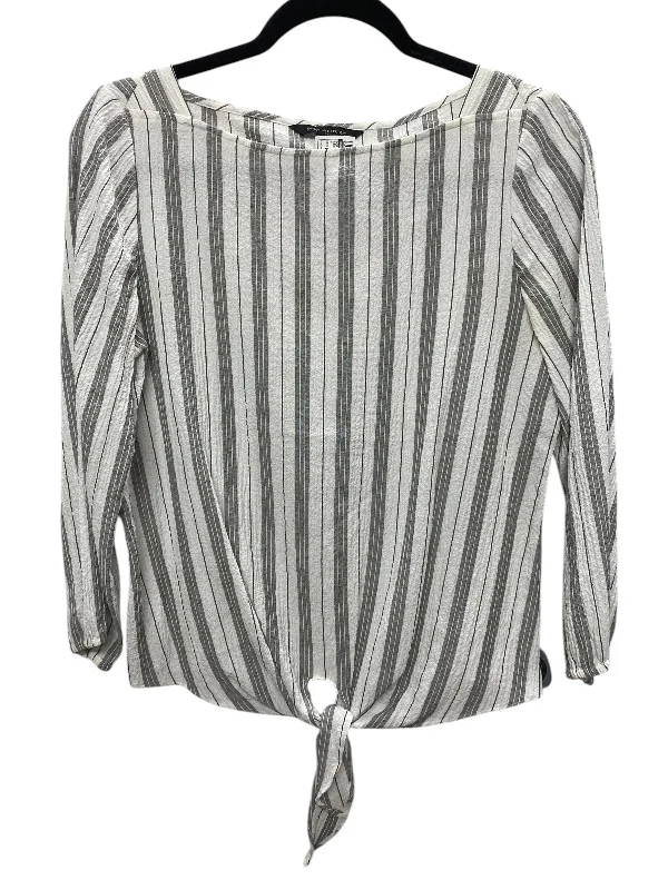 Top Long Sleeve By Banana Republic In Striped Pattern, Size: S