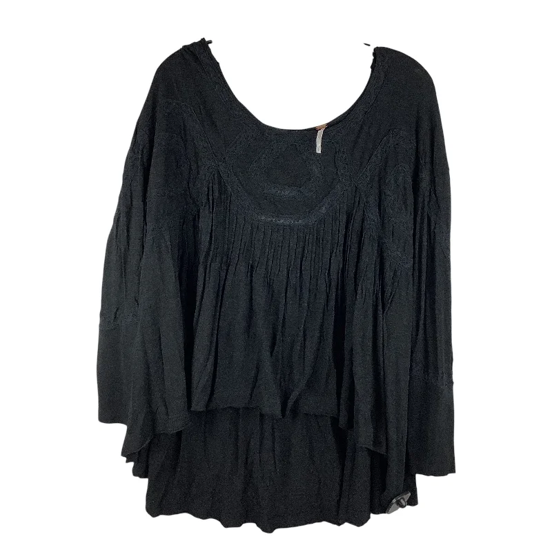 Top Long Sleeve By Free People In Black, Size: S