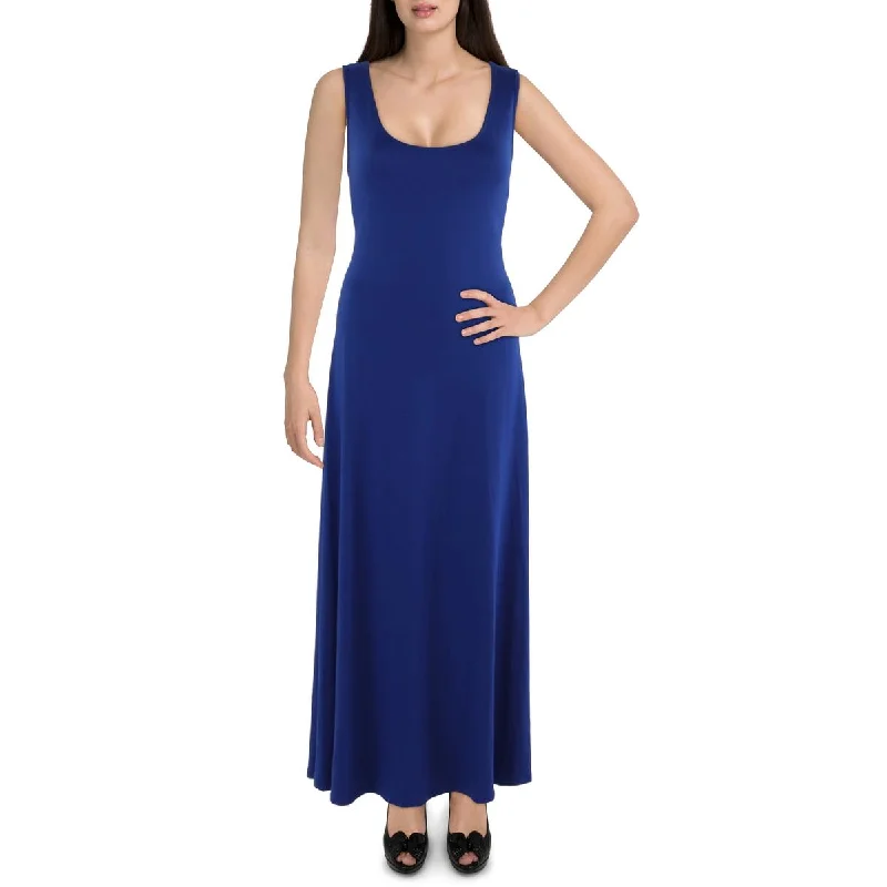 24seven Comfort Apparel Womens Knit Sleeveless Maxi Dress