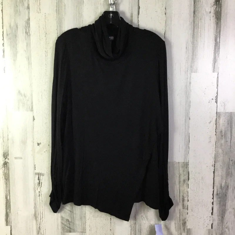 Top Long Sleeve Basic By Jones New York In Black, Size: L