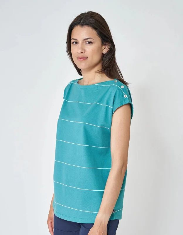 Batela Thin Stripe T-Shirt TEAL