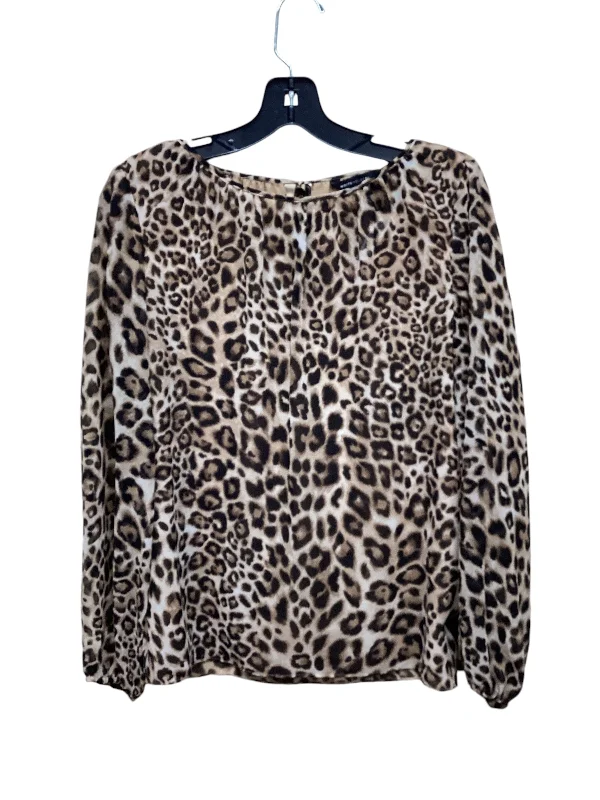 Top Long Sleeve By White House Black Market In Animal Print, Size: S