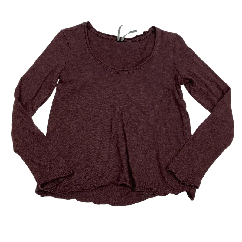 Top Long Sleeve By Anthropologie In Brown, Size: Xs