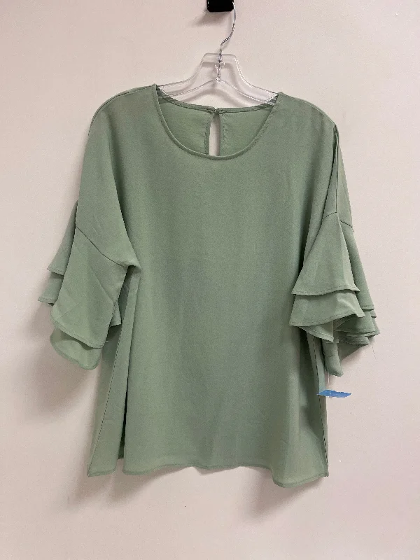 Top Long Sleeve By Clothes Mentor In Green, Size: Xl