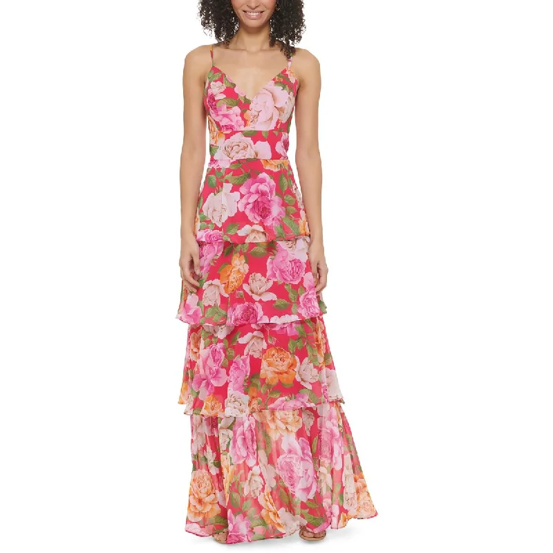 Eliza J Womens Tiered Long Maxi Dress