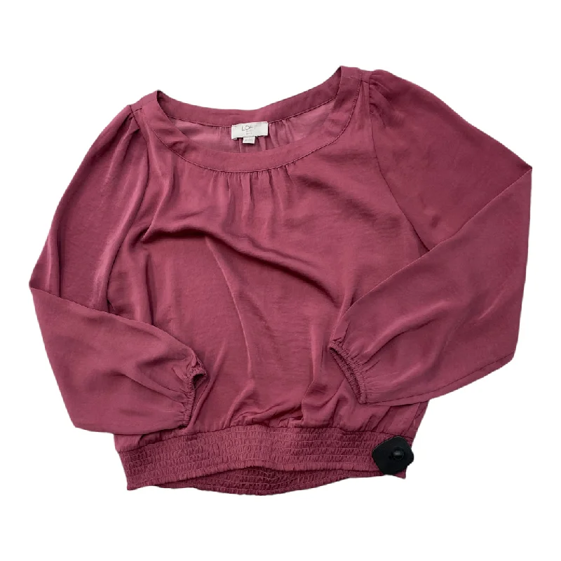 Top Long Sleeve By Loft In Purple, Size: Sp