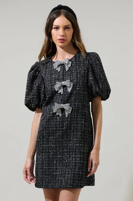 Margaret Tweed Cora Shift Mini Dress