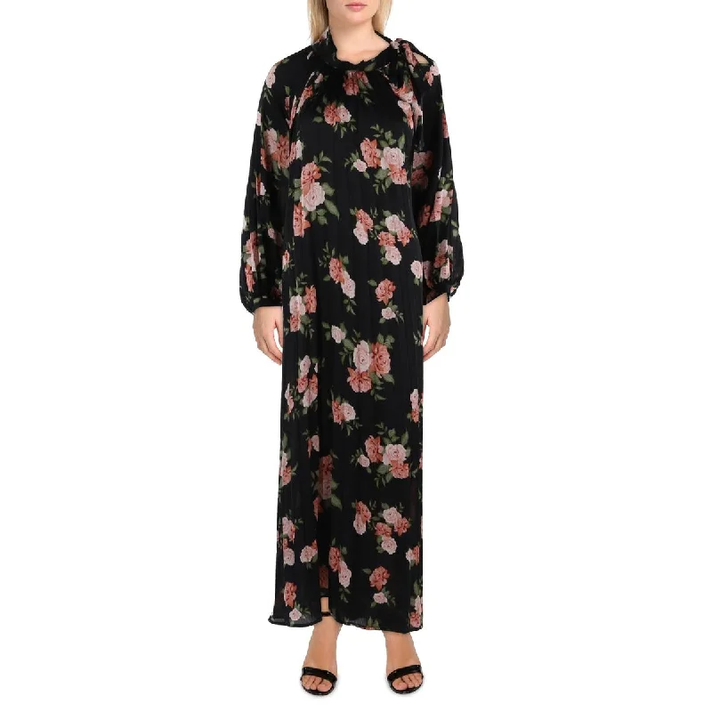 Beulah Womens Pleated Long Maxi Dress