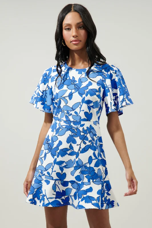 Khol Floral Flouncy Mini Dress