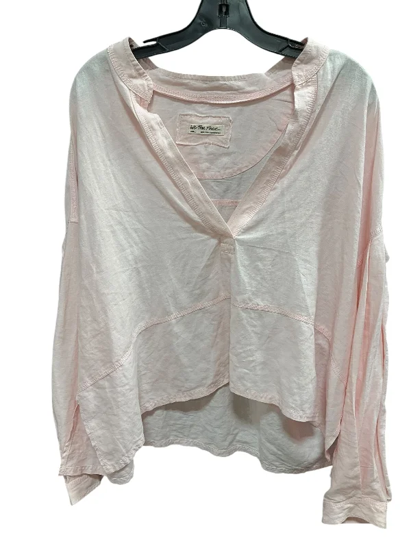 Top Long Sleeve By We The Free In Pink, Size: S