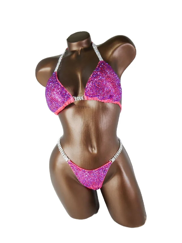 Ready Made Salmon Pink AB Bikini Suit