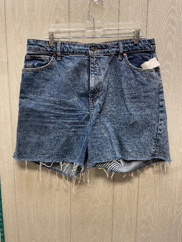 Shorts By H&m In Blue Denim, Size: 14