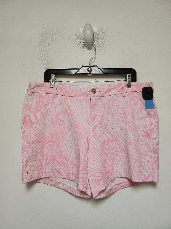 Shorts Designer By Lilly Pulitzer In Pink & White, Size: 14