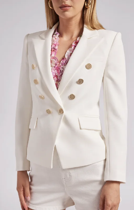 Amelia Crepe Blazer - White