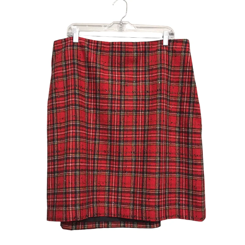 Skirt Mini & Short By Talbots In Plaid Pattern, Size:16