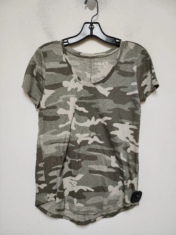 Top Short Sleeve Basic By Loft In Camouflage Print, Size: Xs