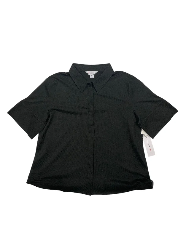 Top Short Sleeve By Liz Claiborne In Black, Size: Xl