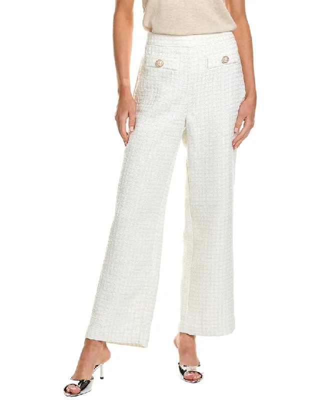 Alexia Admor Jayden Contrast Wide Leg Tweed Pant