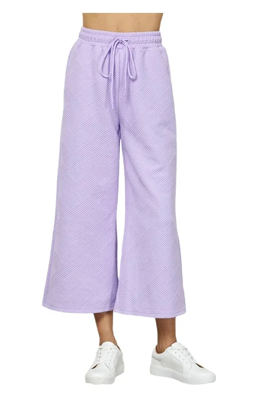 Cropped Pants In Lavender