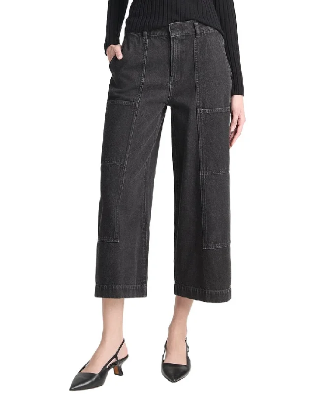 Vince Mid Rise Utility Crop Wide Pant