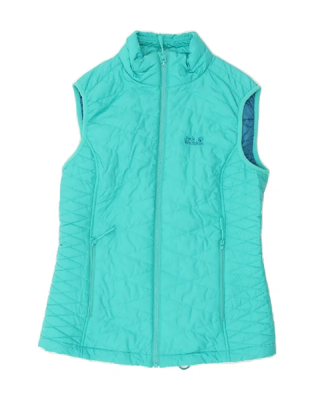 JACK WOLFSKIN Womens Padded Gilet UK 6 XS Turquoise Polyester