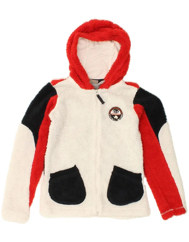 NAPAPIJRI Womens Teddy Bear Jacket UK 10 Small Multicoloured Colourblock