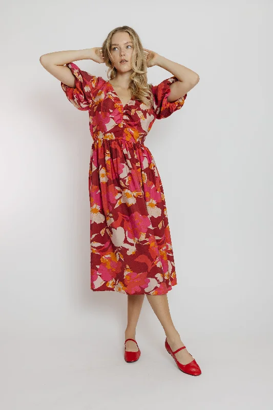 Annalee Dress in Rust Floral