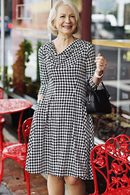 Claire Dress - Houndstooth