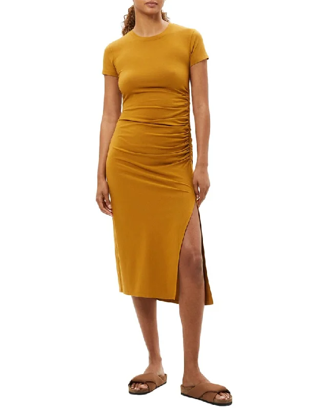 Theory Shirred Midi Dress