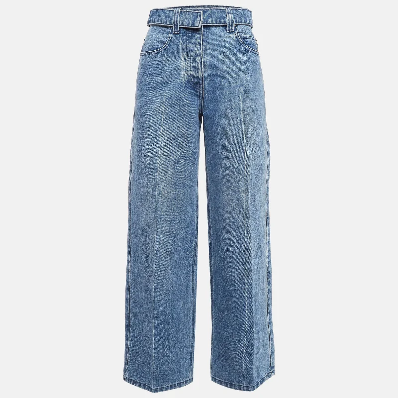 Alexander Wang Blue Denim Wide-Leg Jean