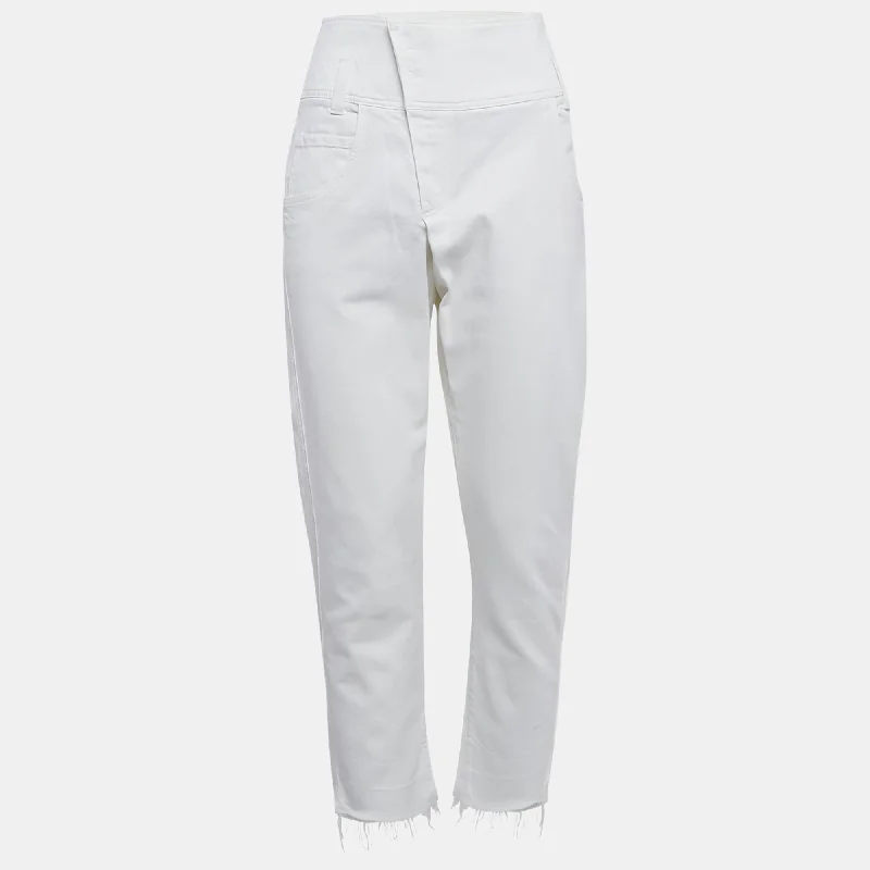 Brunello Cucinelli White Denim Raw Edge Detail Jean