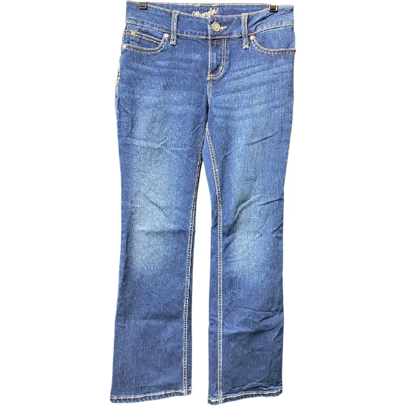 Jeans Boot Cut By Wrangler In Blue Denim, Size: S