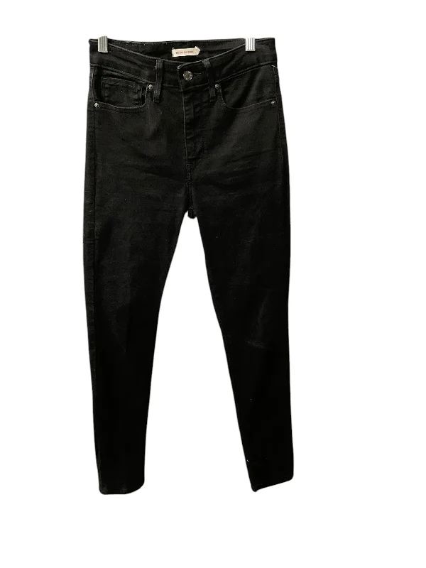 Jeans Skinny By Levis In Black Denim, Size: 4