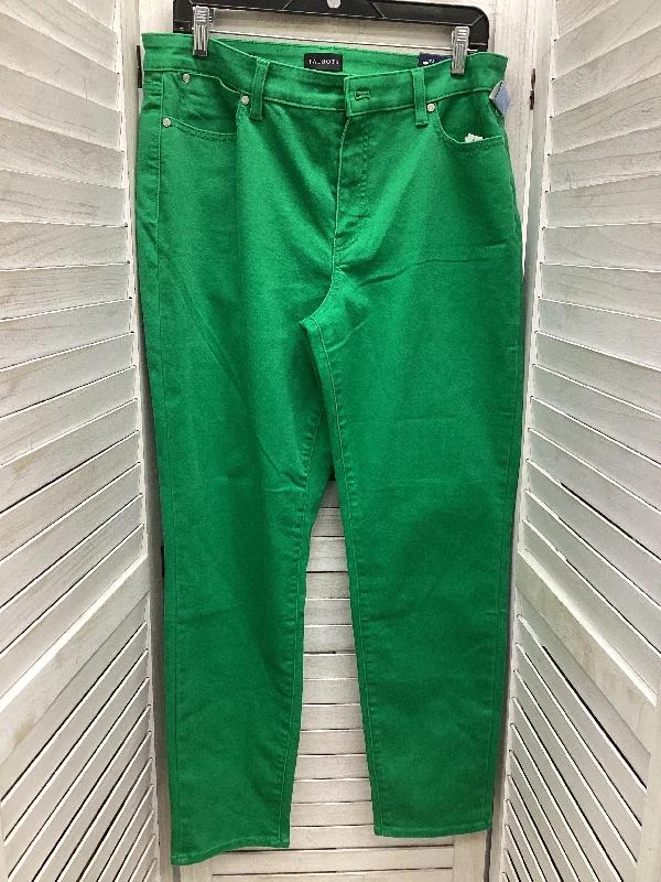 Jeans Skinny By Talbots In Green Denim, Size: 12