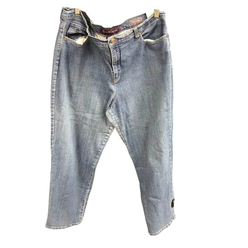 Jeans Straight By Gloria Vanderbilt In Blue Denim, Size: 16