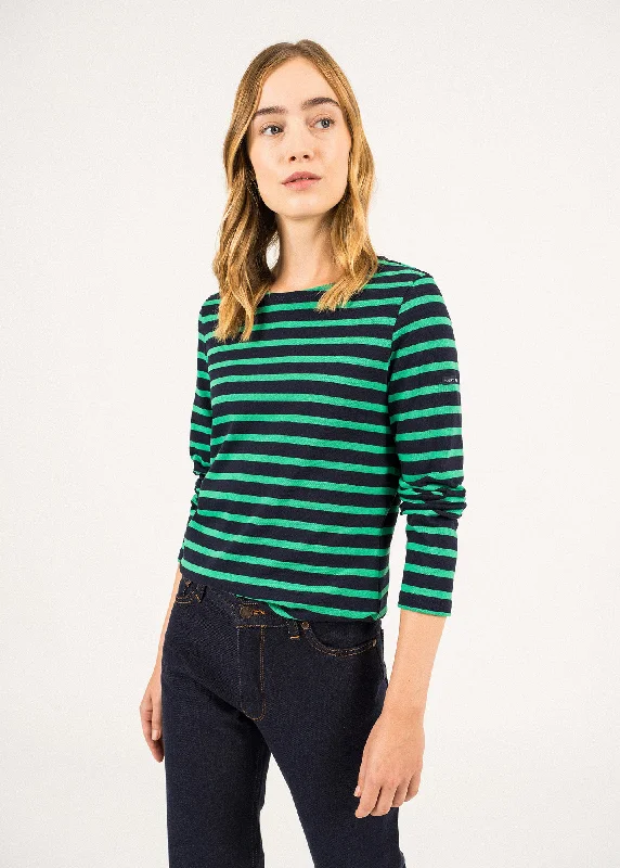 Meridame striped sailor shirt - regular fit, in thick cotton (NAVY/TREFLE)