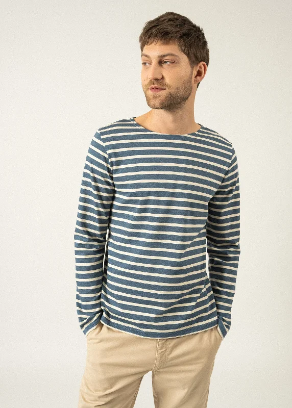 Minquiers unisex striped sailor shirt - regular fit, in light cotton (JEAN/CHANVRE)