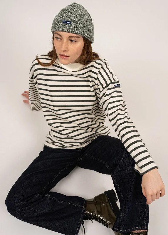 Seine oversize sailor striped shirt - SAINT JAMES 48N1W (ECUME/VEGETAL)