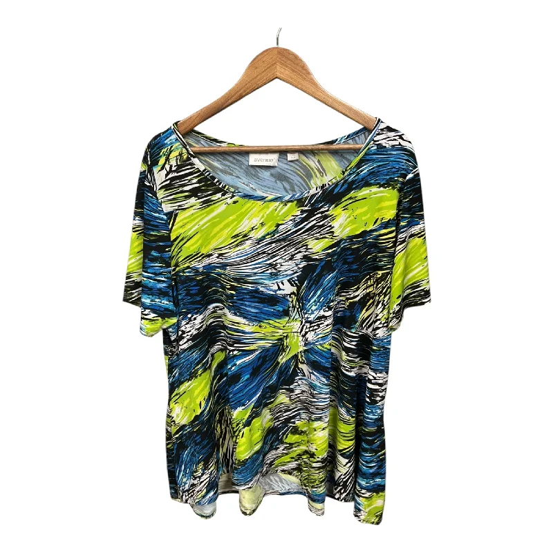 Top Short Sleeve By Avenue In Multi-colored, Size: 3x