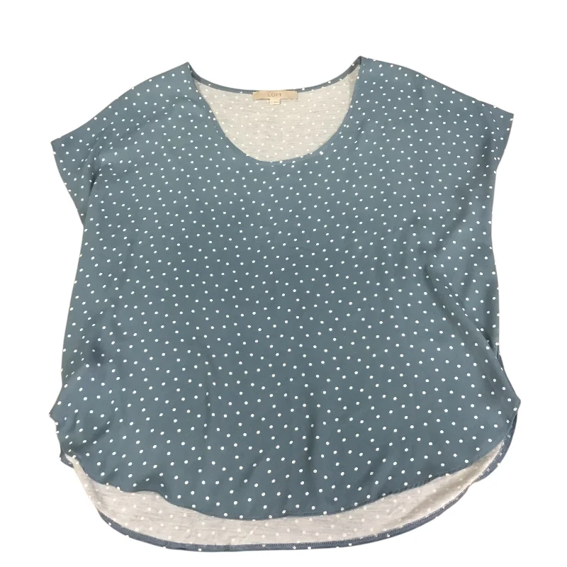 Top Short Sleeve By Loft In Blue, Size: L