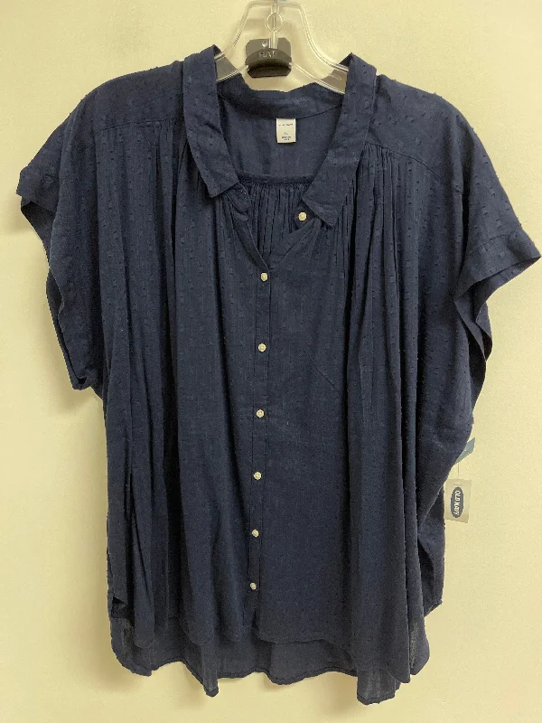 Top Short Sleeve By Old Navy In Navy, Size: Xl