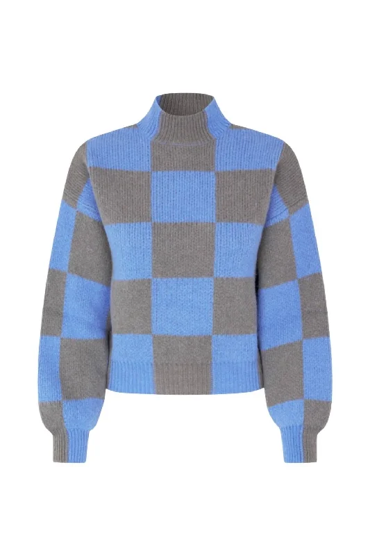 Women's Adonis Sweater In Alaskan Blue Check