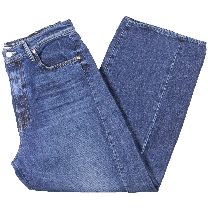 Womens Ankle Wide Leg Ankle Jeans