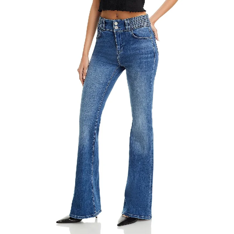 Womens Flare High Waisted Flared Jeans